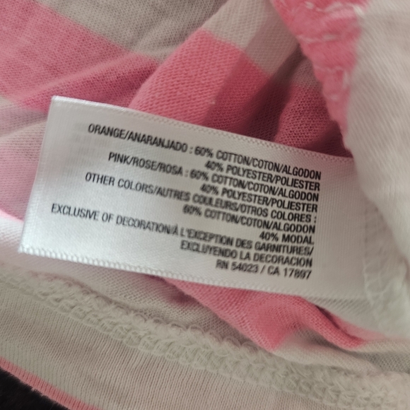 Old Navy Sequin Stripe Tee Shirt Neon Pink Orange Gold M - Picture 5 of 9